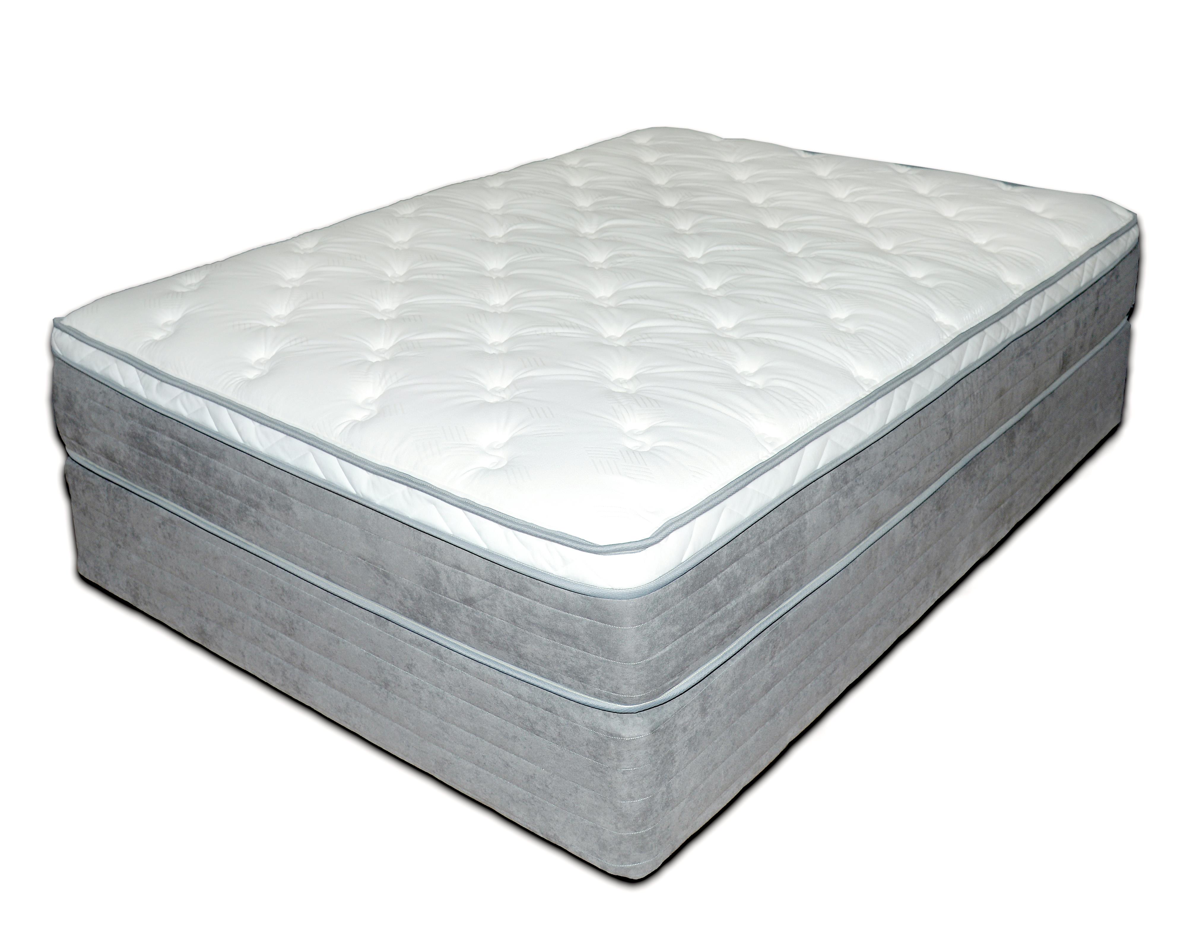 Spring Air Brantley 504 EurotopT+080JT Twin EuroTop Mattress and Wood